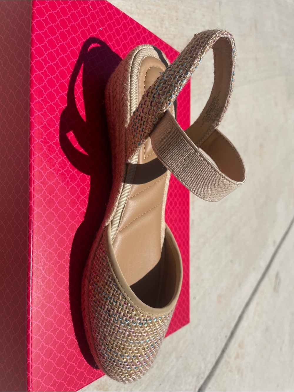 Kelly & Kate Rainbow Patterned Shoe Box — Size 7 Wide